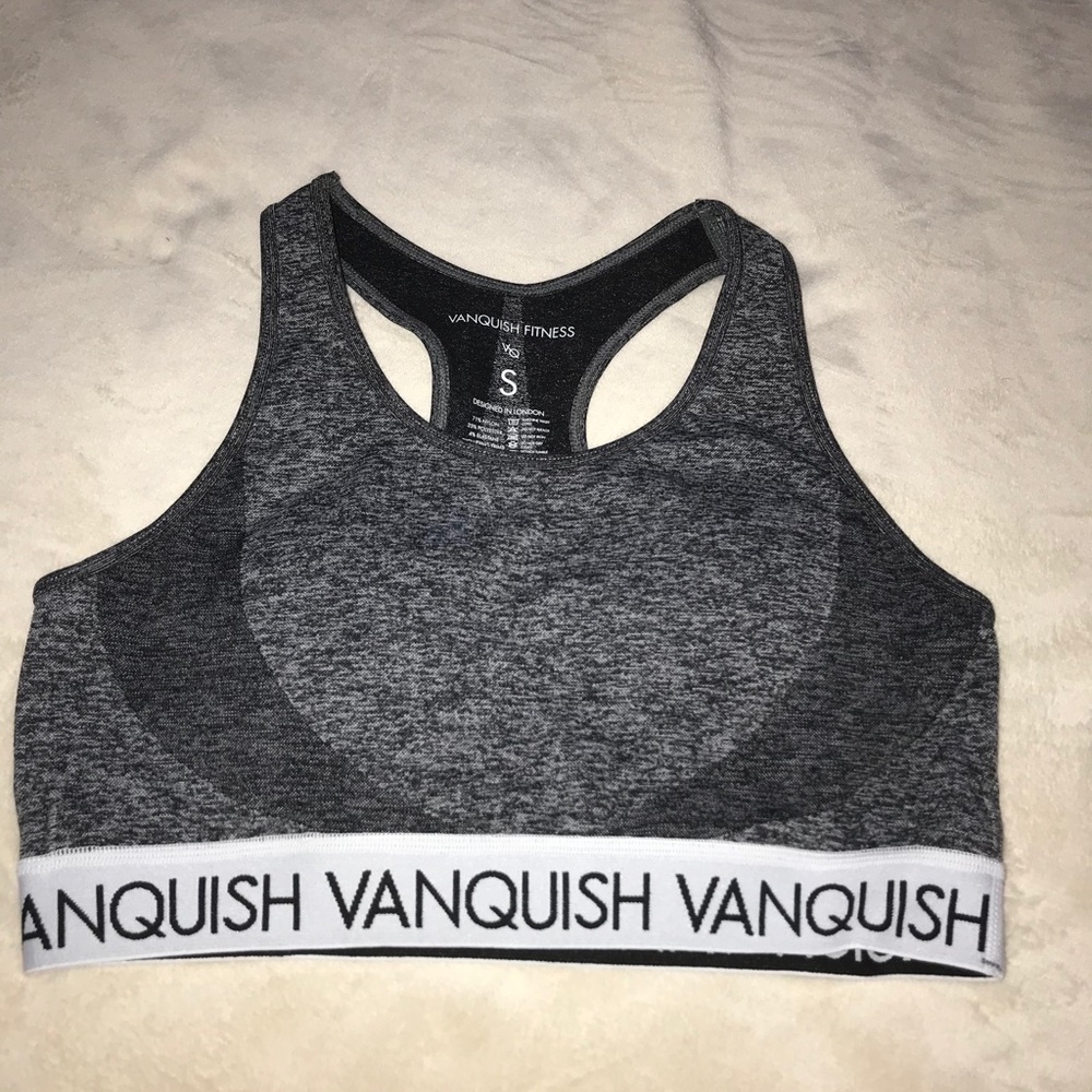 Gray Vanquish Sports Bra